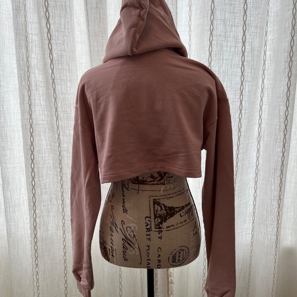 Chiara Ferragni dusty pink cropped hoodie - Picture 3 of 5